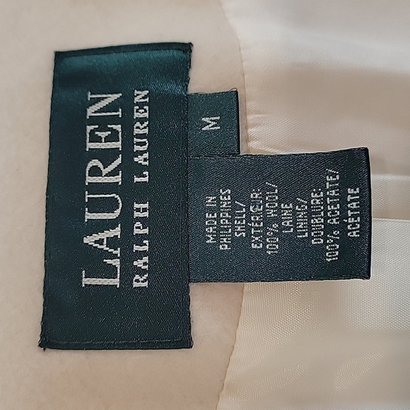 Lauren Ralph Lauren Cream Crop Wool Jacket - Picture 3 of 8